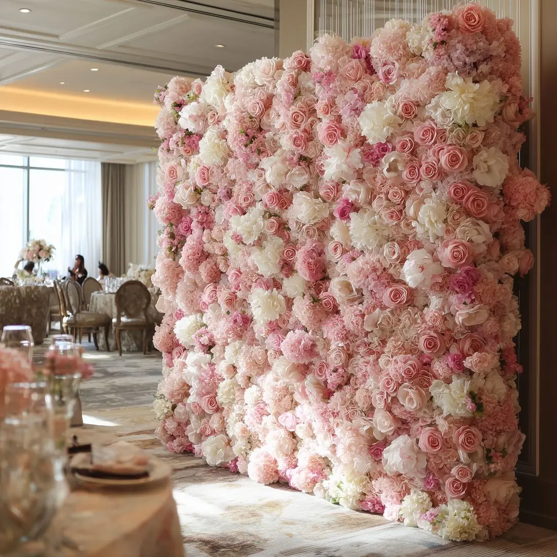 3D preview of flower wall — see exact colors before your event